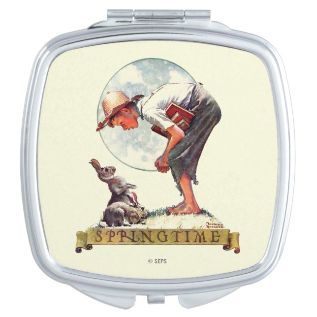 Springtime, 1935 boy with bunny compact mirror (Front)