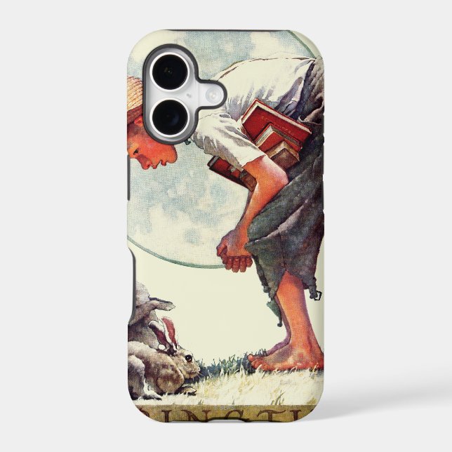 Springtime, 1935 boy with bunny iphone case (Back)