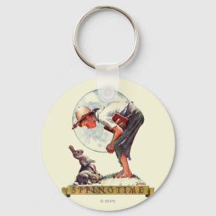 Springtime, 1935 boy with bunny keychain