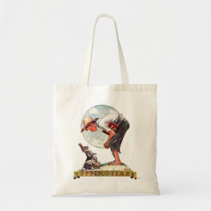 Springtime, 1935 boy with bunny tote bag