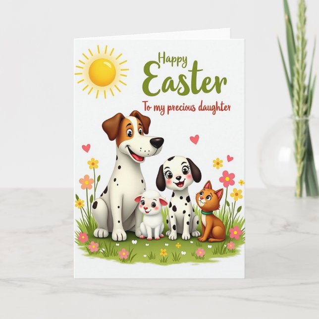 Springtime Animal Friends Card (Front)