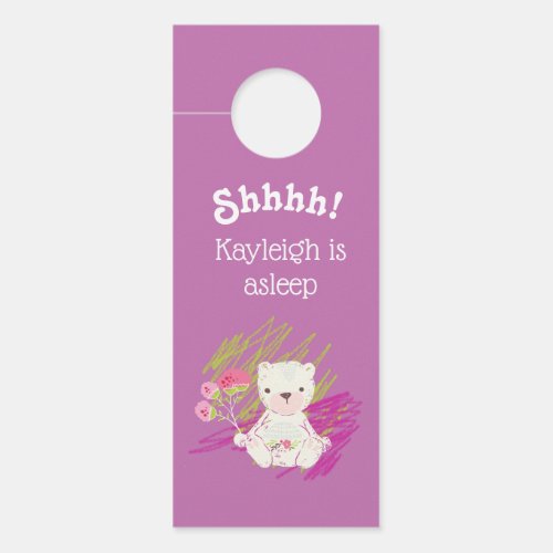 Springtime Baby is Sleeping Door Hanger