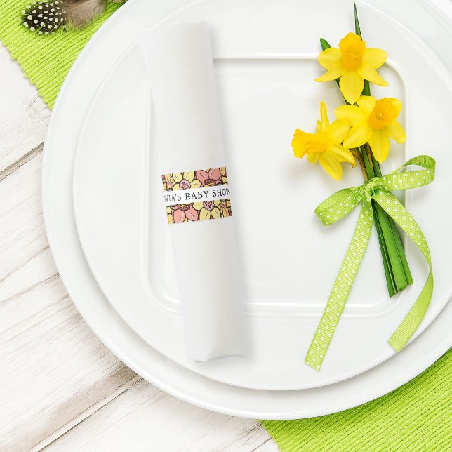 Springtime Baby Shower Napkin Bands (Creator Uploaded)
