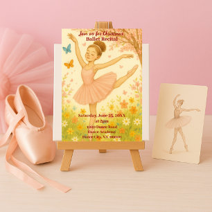 Springtime Ballet Dreams Dance Recital  Invitation