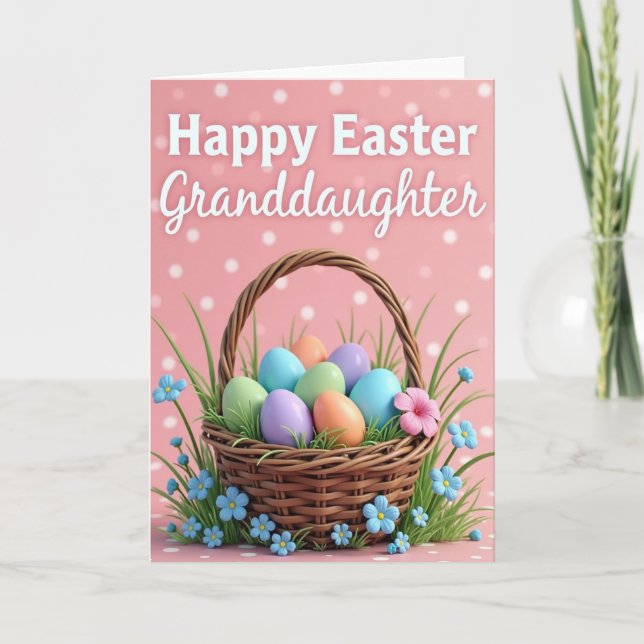 Springtime Basket Greeting Card (Front)