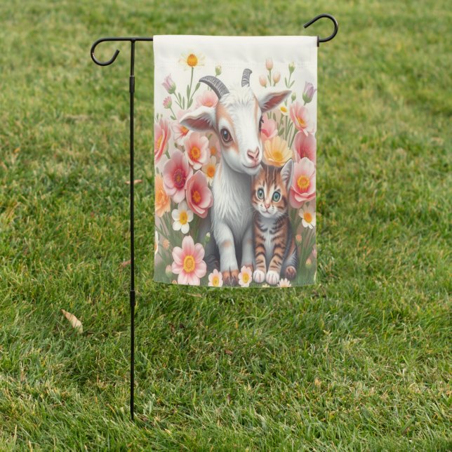 Springtime Buddies Garden Flag (In SItu)