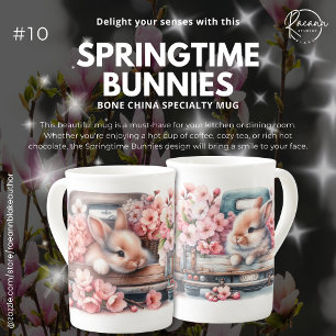 Springtime Bunnies #10 Bone China Specialty Mug