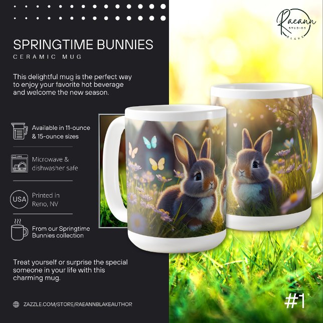 Springtime Bunnies #1 Ceramic Mug (Creator Uploaded)