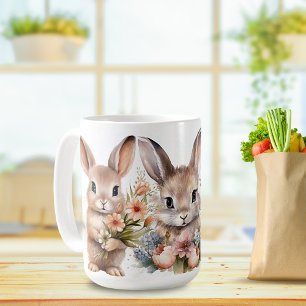 'Springtime Bunnies' Ceramic Mug