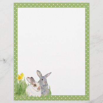 Springtime Bunnies In Flowers by PandaCatGallery at Zazzle