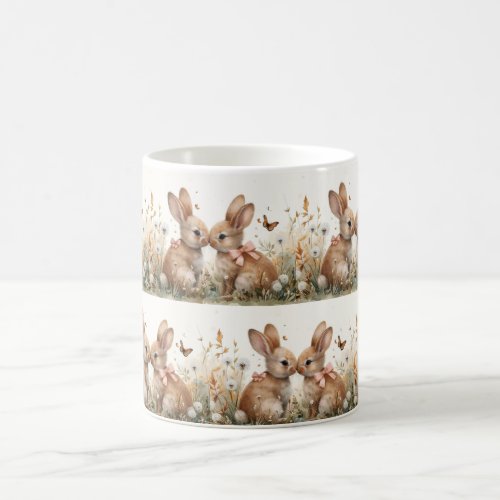 Springtime Bunny Bliss Whimsical Easter Coffee Mug