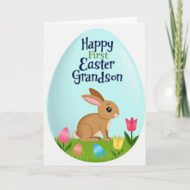 Springtime Bunny Celebration Card (Front)