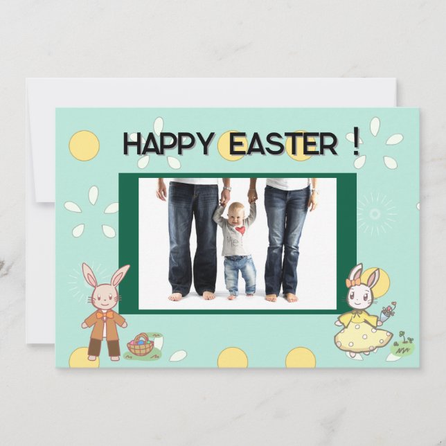 Springtime Bunny Joy Card (Front)
