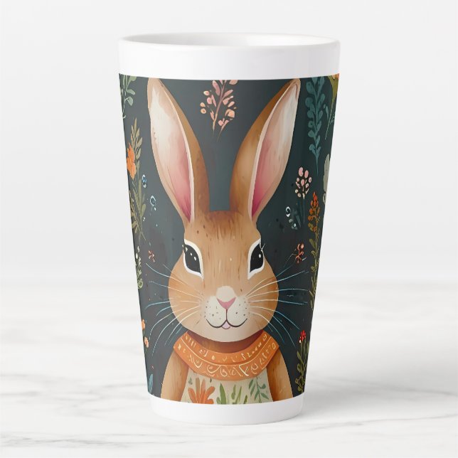 Springtime Bunny  Latte Mug (Front)