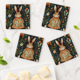 Springtime Bunny Magic Coaster Set