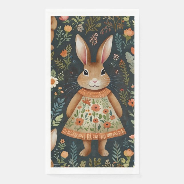 Springtime Bunny Magic Guest Towels (Front)
