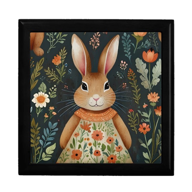 Springtime Bunny Magic Keepsake Box  (Front)