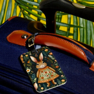 Springtime Bunny Magic Luggage Tag