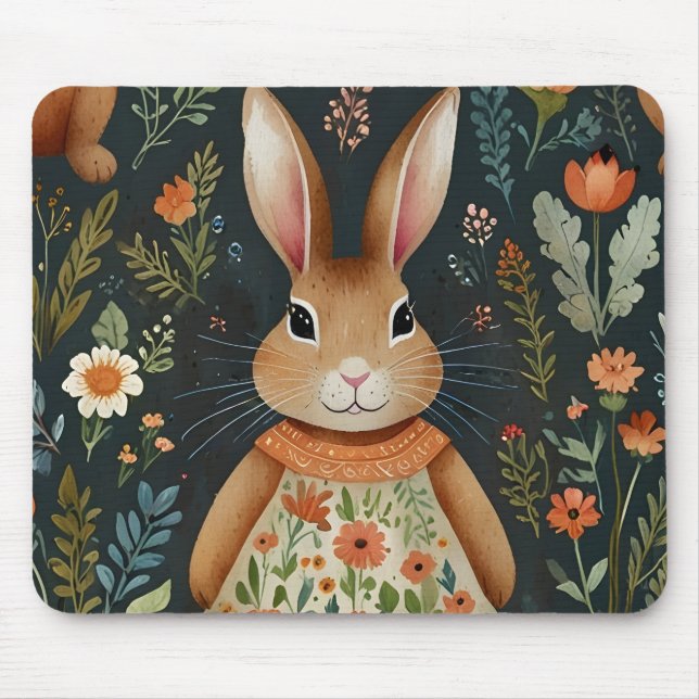 Springtime Bunny Magic Mousepad (Front)
