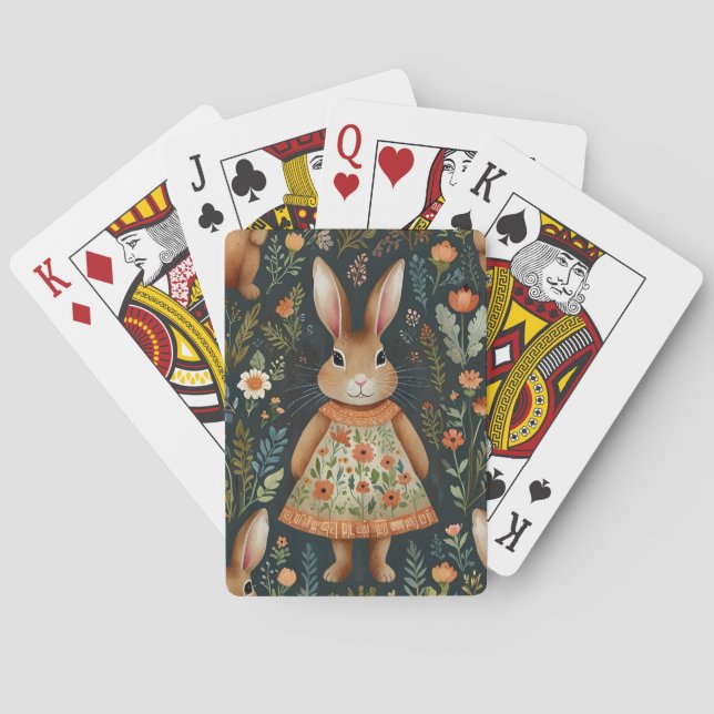 Springtime Bunny Magic Poker Cards (Back)