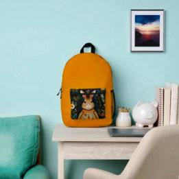 Springtime Bunny Magic  Printed Backpack