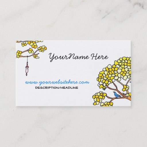 Customizable Springtime Business Card