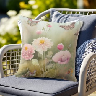 Springtime Butterflies and Flowers