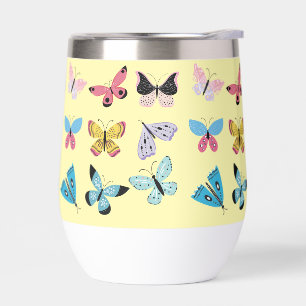 Springtime Butterflies Thermal Wine Tumbler