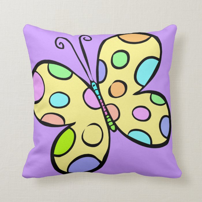 Springtime Butterfly Throw Pillow