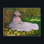 Springtime by Claude Monet (1872) Postcard<br><div class="desc">Artist Claude Monet (1840–1926) Title Springtime Object type painting Description English: Monet moved to Argenteuil, a suburban town on the right bank of the Seine River northwest of Paris, in late December 1871. Many of the types of scenes that he and the other Impressionists favored could be found in this...</div>
