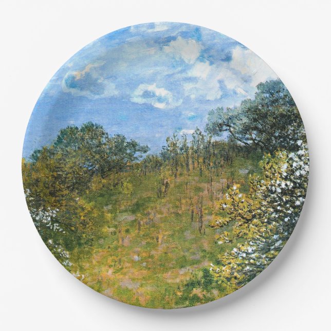 Springtime by Claude Monet Paper Plates (Front)