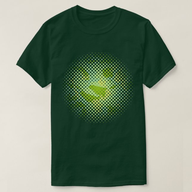 SpringTime Camo Pattern Halftone T-Shirt (Design Front)