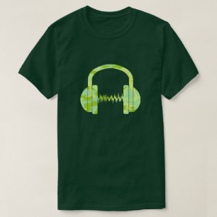 SpringTime Camo Pattern Headphones T-Shirt