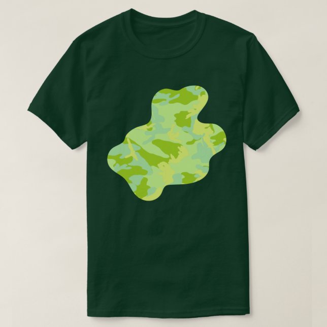 SpringTime Camo Pattern Paint Splat v3 T-Shirt (Design Front)
