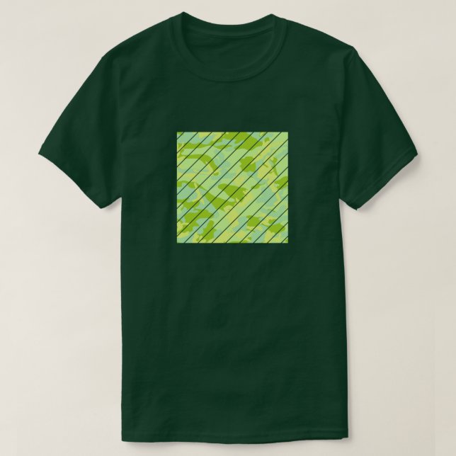 SpringTime Camo Pattern Square Sliced T-Shirt (Design Front)