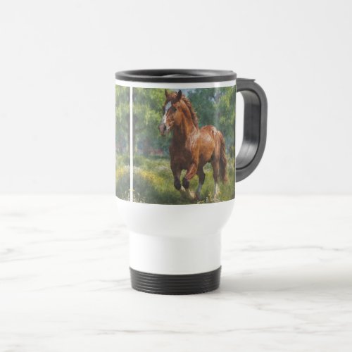Springtime Canter _ Horse_lovers Art Travel Mug