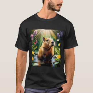 Springtime Capybara  T-Shirt