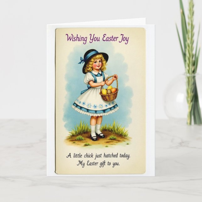 Springtime Cheer Girl Basket Card (Front)