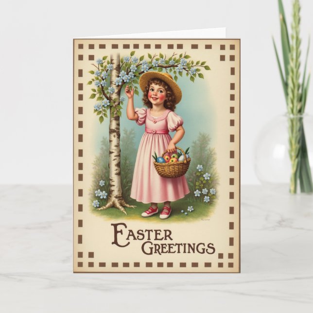 Springtime Cheer Girl Card (Front)