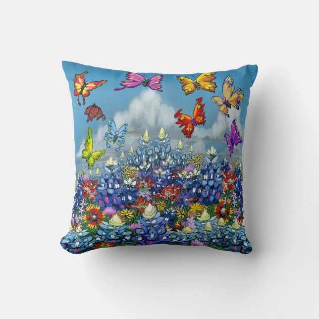 Springtime Colors Throw Pillow (Front)