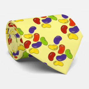 Springtime Easter Basket Candy Jelly Bean Print Neck Tie