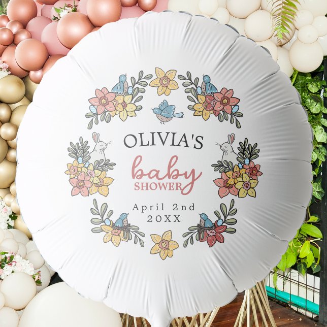 Springtime Easter Wreath Baby Shower Balloon (Creator Uploaded)