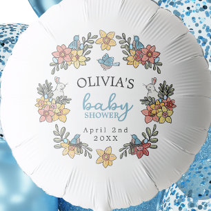 Springtime Easter Wreath Baby Shower Balloon