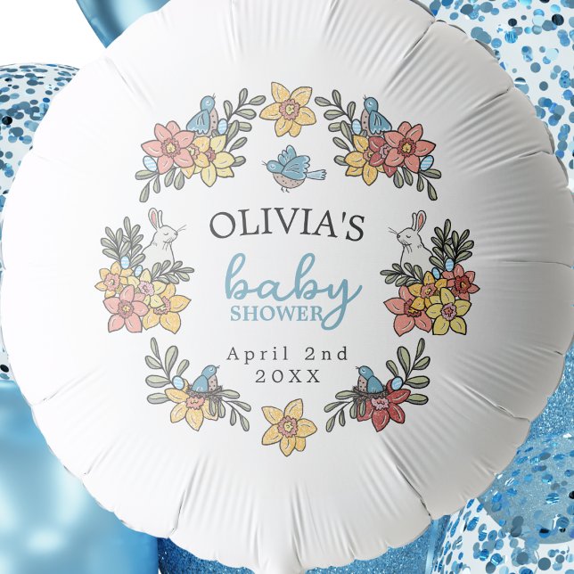 Springtime Easter Wreath Baby Shower Balloon (Creator Uploaded)
