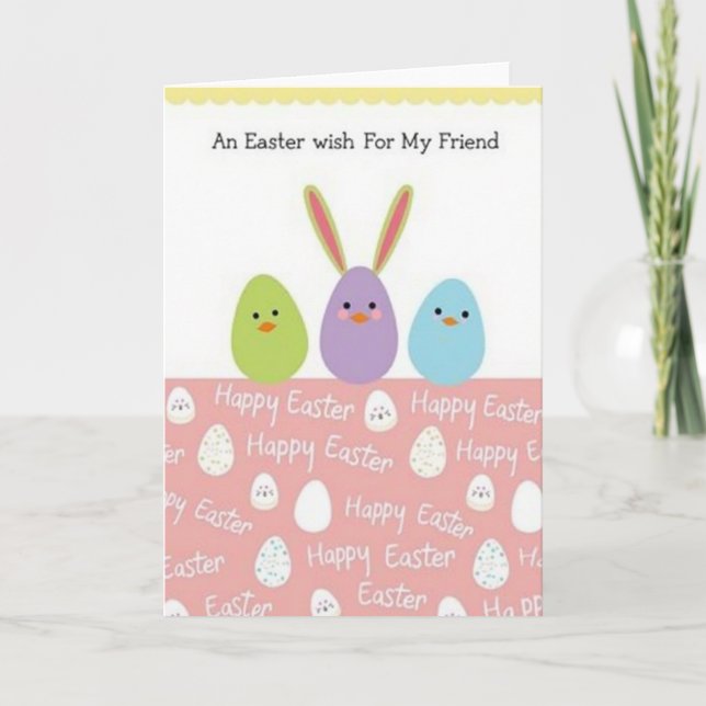 Springtime Egg Friends Happy Card (Front)