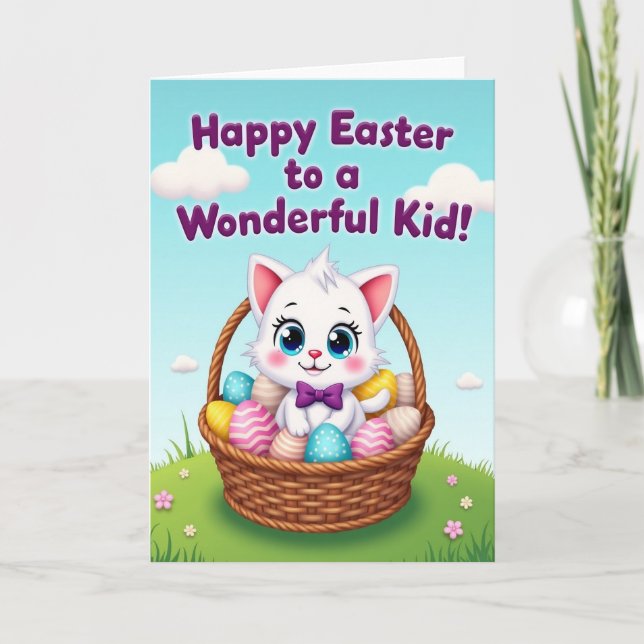 Springtime Feline Holiday Card (Front)