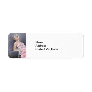 Springtime Flapper Address Label
