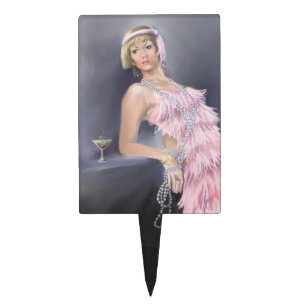 Springtime Flapper Cake Pick