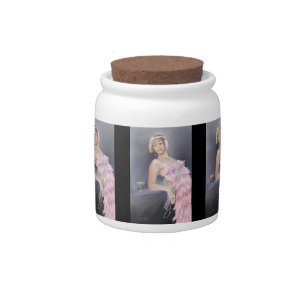 Springtime Flapper Candy Jar