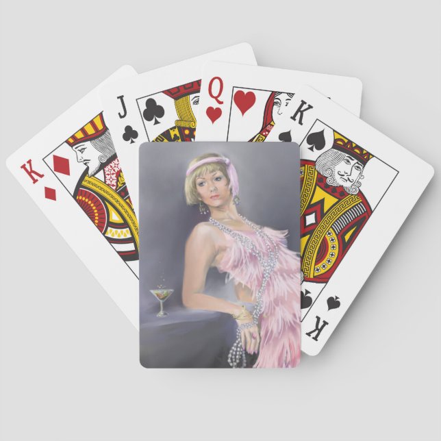 Springtime Flapper Playing Cards (Back)